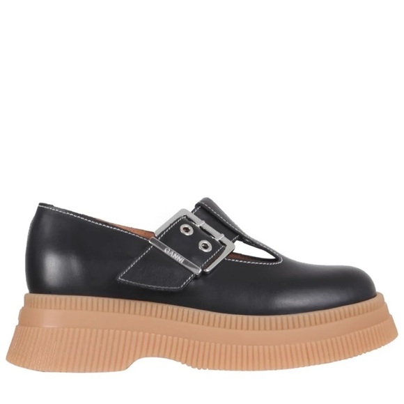 leather Mary Jane hampden creepers lug loafer 8.5 39 perfect condition - Picture 1 of 6